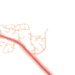 Daytime road noise heatmap for BN18 0NY