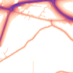 Daytime road noise heatmap for BN18 0QR