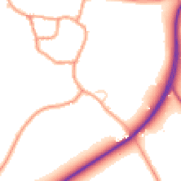 Daytime road noise heatmap for BN18 0QX