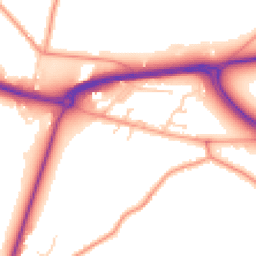 Daytime road noise heatmap for BN18 0SB