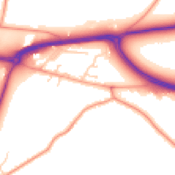Daytime road noise heatmap for BN18 0SE