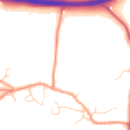 Daytime road noise heatmap for BN18 0XA