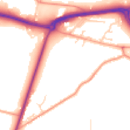 Daytime road noise heatmap for BN18 0YR