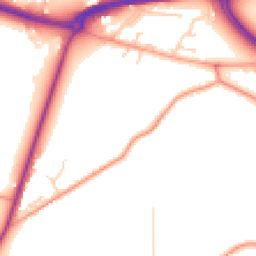 Daytime road noise heatmap for BN18 0YT