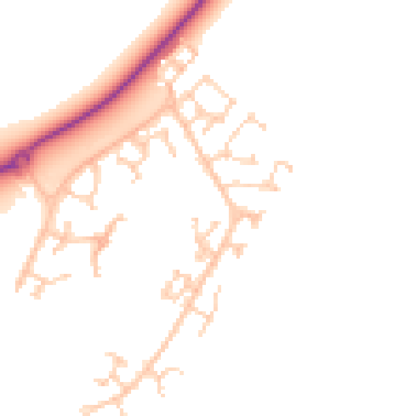 Daytime road noise heatmap for BN23 5NE