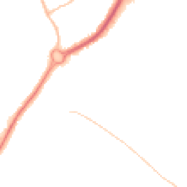 Night-time road noise heatmap for BN23 6UW