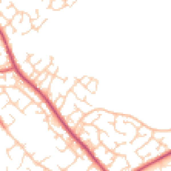 Daytime road noise heatmap for BN23 8NJ