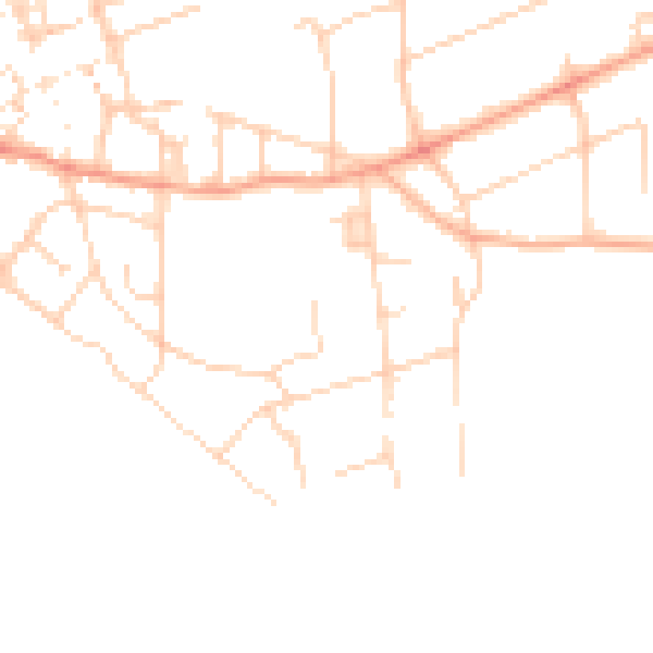 Daytime road noise heatmap for BN25 1BL