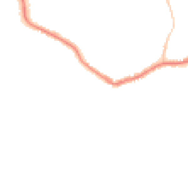 Night-time road noise heatmap for BN25 1DN