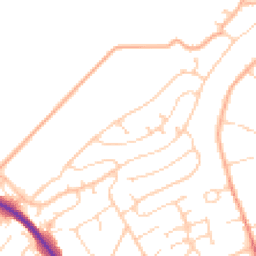 Daytime road noise heatmap for BN25 2QU