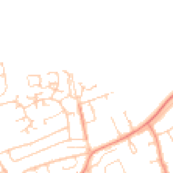 Daytime road noise heatmap for BN25 3FE
