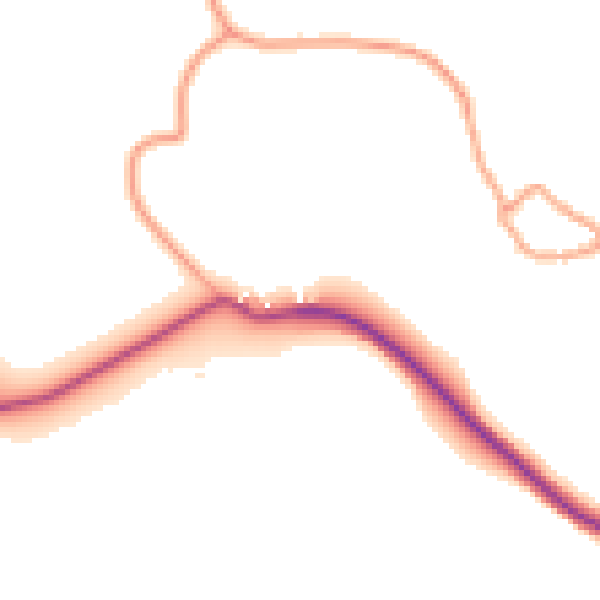 Daytime road noise heatmap for BN25 4AD