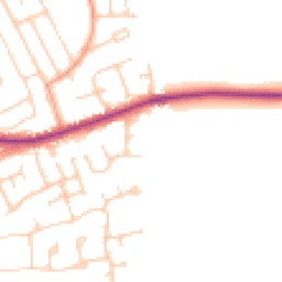 Daytime road noise heatmap for BN25 4BX