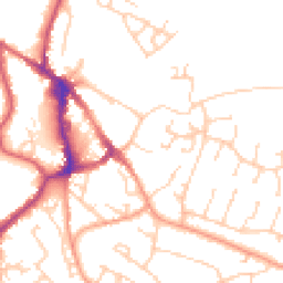 Daytime road noise heatmap for BN27 1BX
