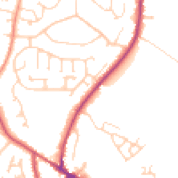 Daytime road noise heatmap for BN27 1TL