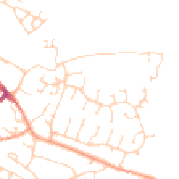 Daytime road noise heatmap for BN27 2PD