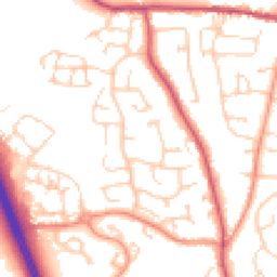 Daytime road noise heatmap for BN27 3DZ
