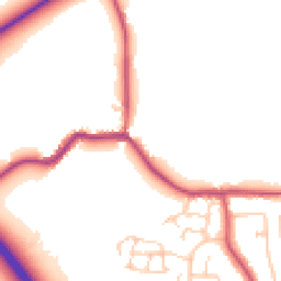 Daytime road noise heatmap for BN27 4DH