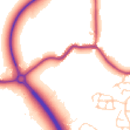 Daytime road noise heatmap for BN27 4EQ