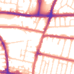 Daytime road noise heatmap for BN41 1BA