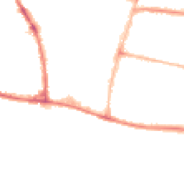 Night-time road noise heatmap for BN41 1DG