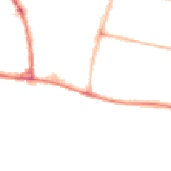 Night-time road noise heatmap for BN41 1DJ