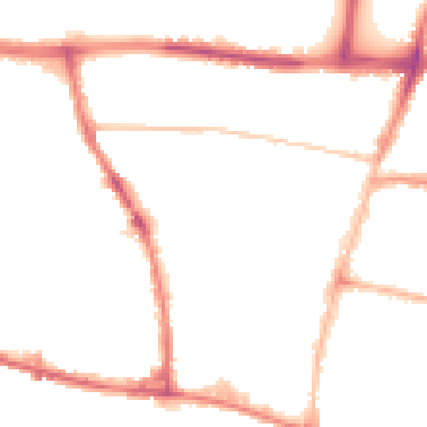 Night-time road noise heatmap for BN41 1GE