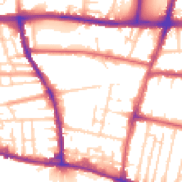 Daytime road noise heatmap for BN41 1GG