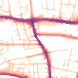 Daytime road noise heatmap for BN41 1GT