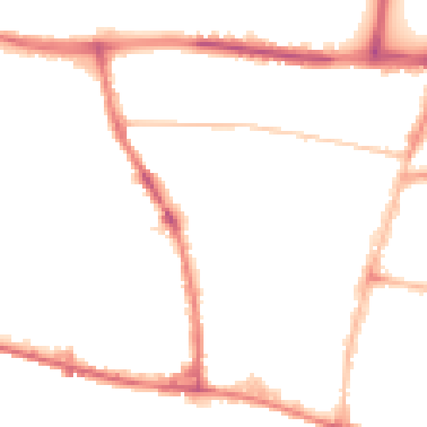 Night-time road noise heatmap for BN41 1GW