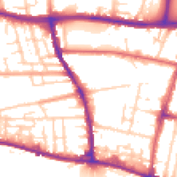 Daytime road noise heatmap for BN41 1HA