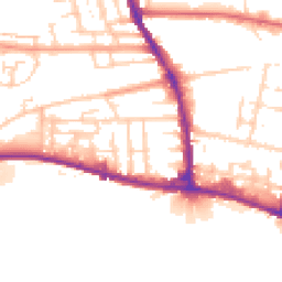 Daytime road noise heatmap for BN41 1LP