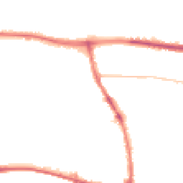 Night-time road noise heatmap for BN41 1SA