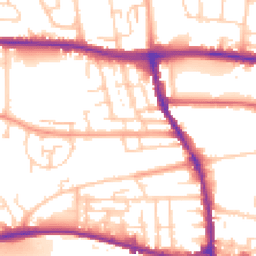 Daytime road noise heatmap for BN41 1SY