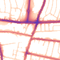 Daytime road noise heatmap for BN41 1XN