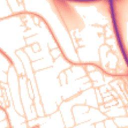 Daytime road noise heatmap for BN41 2EU