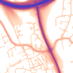 Daytime road noise heatmap for BN41 2GY