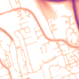 Daytime road noise heatmap for BN41 2JE
