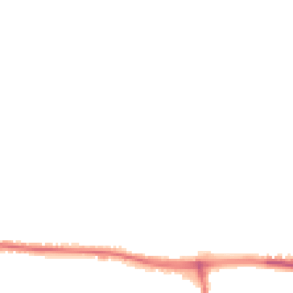 Night-time road noise heatmap for BN41 2LE