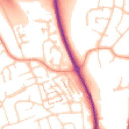 Daytime road noise heatmap for BN41 2QE
