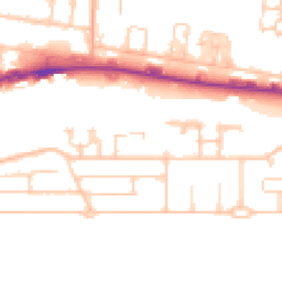 Daytime road noise heatmap for BN43 5BY