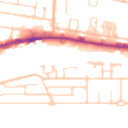 Daytime road noise heatmap for BN43 5BZ