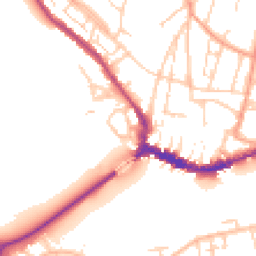 Daytime road noise heatmap for BN43 5DZ