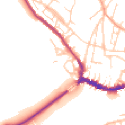 Daytime road noise heatmap for BN43 5ED