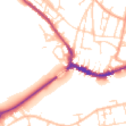 Daytime road noise heatmap for BN43 5EQ