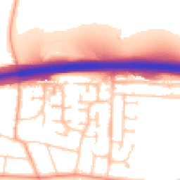Daytime road noise heatmap for BN43 5GY
