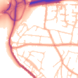 Daytime road noise heatmap for BN43 5NP