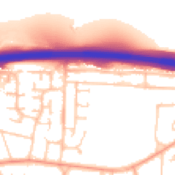 Daytime road noise heatmap for BN43 6AF