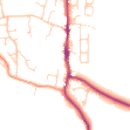 Daytime road noise heatmap for BN5 9DE