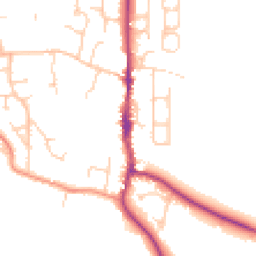 Daytime road noise heatmap for BN5 9DQ